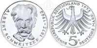 Deutschland BRD 5 Mark 5 Deutsche Mark - 100. Geburtstag von Albert Schweitzer -