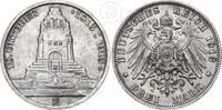 Deutsches Kaiserreich - Sachsen 3 Mark 3 Reichsmark Völkerschlachtdenkmal -