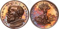 Deutsches Kaiserreich - Bayern 20 Mark Probe Karl Goetz Probe Ludwig III. -