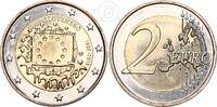 Slowakei 2 Euro 2 Euro Gedenkmünze Gemeinschaftsausgabe - 30 Jahre Flagge der Europäischen Union -