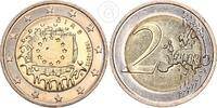 Irland 2 Euro 2 Euro Gedenkmünze Gemeinschaftsausgabe - 30 Jahre Flagge der Europäischen Union -