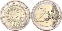 Deutschland 2 Euro 2 Euro Gedenkmünze Gemeinschaftsausgabe - 30 Jahre Flagge der Europäischen Union -