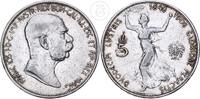 Österreich 5 Korona 5 Kronen zum 60. Regierungsjubiläum Kaiser Franz Joseph I. 1848-1916 -