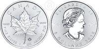 Kanada 5 Dollar 1 Unze 1 Unze Silber Incuse Maple Leaf - 1 oz Silber -
