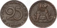 Aachen 25 Pfennig Notgeld Rheinprovinz - sitzender Bär - Kriegsnotgeld -