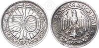 Deutschland - Weimar 50 Pfennig Weimarer Republik - 50 Reichspfennig Kursmünze -