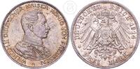 Deutsches Kaiserreich - Preussen 3 Mark Kaiser Wilhelm II in Uniform - 3 Reichsmark zum 25-jährigem Regierungsjubiläum -