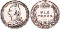 Großbritanien Sixpence 6 Pence Königin Victoria -