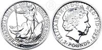 Großbritannien 2 Pounds 1 Unze Silber Britannia 1 Unze fein -