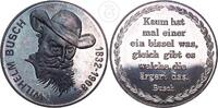 Deutschland BRD Silbermedaille Wilhelm Busch -