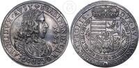 1/2 Taler 1654 RDR Habsburg 1/2 Reichstaler Hall - Erzherzog Ferdinand Karl, 1632-1662 - selten vz+, hübsche Patina