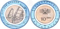 Deutschland BRD 10 Euro 10 € Gedenkmünze - Auf dem Wasser (Serie Luft bewegt) - Niob-Beschichtung -
