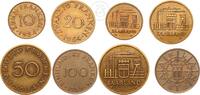 Saarland Franken 1954-55 Nebengebiete / Saarland Set - 10, 20, 50, 100 Franken ss-vz