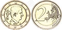 2 Euro 2014 Belgien Abbildung und Monogramm König Philippes (belgische Kursmünze, 4. Serie) prägefrisch in Kapsel