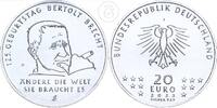 Deutschland BRD 20 Euro 20 € Gedenkmünze 125. Geburtstag Bertolt Brecht -