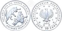 Deutschland BRD 20 Euro 20 € Gedenkmünze Der Wolf und die sieben Geißlein (Serie „Grimms Märchen“) -