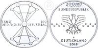 Deutschland BRD 20 Euro 20 € Gedenkmünze 100. Geburtstag Ernst Otto Fischer -