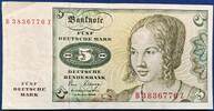Deutschland BRD 5 Deutsche Mark 1980 5 DM Banknote III 9,00 EUR  zzgl. 4,90 EUR Versand