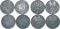 BRD 5 DM Set 1951 DFGJ Silber 4 Stk. Heiermann ss 70,00 EUR  zzgl. 6,90 EUR Versand
