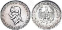 Deutschland - Drittes Reich 5 Mark 1934 F 5 Reichsmark Schiller ss-vz/vz 250,00 EUR  zzgl. 6,90 EUR Versand