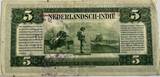 Nederlands-Indië vijf gulden 1943 with stamp for use in New-Guinea SS/VZ