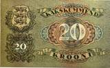 Estonia twenty krooni 1932 AU/UNC