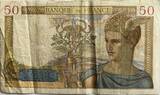 France 50 franc 1938 small tear SS-