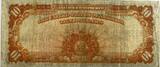 United States ten dollar 1922 gold certificate, pressed and small tape repair SS