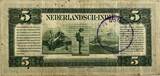 Nederlands-Indië vijf gulden 1943 met stempel voor gebruik in Nederlands Nieuw-Guinea SS