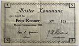 Norway five kronen 1940 Westland Moster commune SS