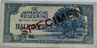Nederland-Indië (Japanse bezetting) 1/2e gulden 1942-1945 specimen AU