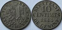 Swiss Cantons (Geneve) ten cents 1844 full original lustre! UNC