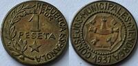 one peseta 1937 Spain (Menorca)  VZ