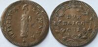 Italian States (Roman Republic) 2 baiocco ND (1799) VZ-