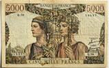 France 5000 franc 1951 SS 95,00 EUR  zzgl. 15,00 EUR Versand