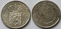 Nederlands-Indië 1/10e gulden With Some original lustre -