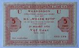 Nederland Vijf cent 1950 Ship money W.Ruys SS