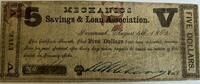 Savannah five dollars mechanics savings&loan association -