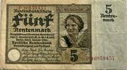 Germany five rentenmark -