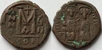 Byzantine Empire follis Justin II and Sophia (565-578) SS