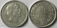 Nederland tien cent 1884 hoge kwaliteit AU