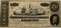 Confederated States twenty dollar 1864 pinholes SS