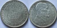 Ceskoslovakia 10 korun 1928 with original lustre VZ/AU