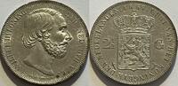 Nederland 2,5 gulden 1869 some original lustre AU