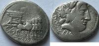Roman Republic denarius 87 BC L.Rubrius Dossensus SS