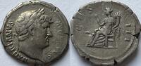Roman Empire denarius ND Hadrian (117-137) SS