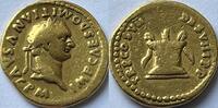 Roman Empire gold aureus 81 AD Domitian (81-96 AD) small mounting trace edge SS