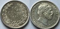 Nederland tien cent 1889 with a lot of original lustre AU