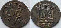 1/2e duit 1770 VOC Zeeland  SS