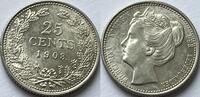 Nederland 25 cent 1903 full original lustre AU/UNC